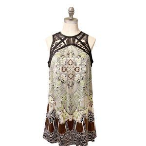 Etcetera Slip Dress Size 4 Sleeveless Brown Black